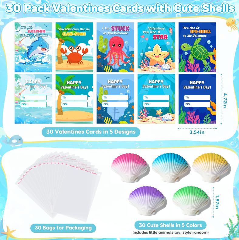 TooyBing valentines cards with six designs for friend notes