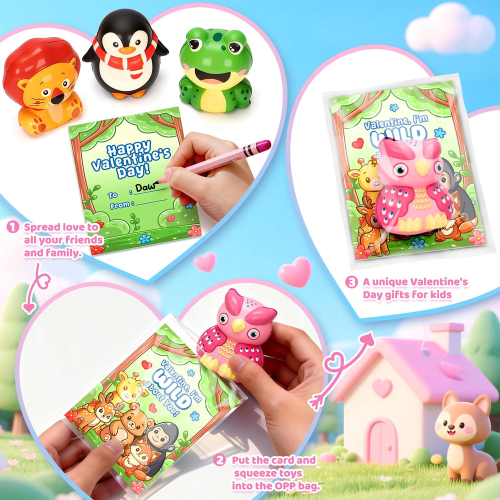 TooyBing six-scene valentines cards forest image invites sharing and imaginative play.