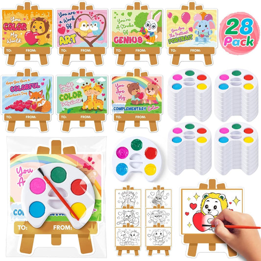 TooyBing valentines day cards with paints for classroom crafts