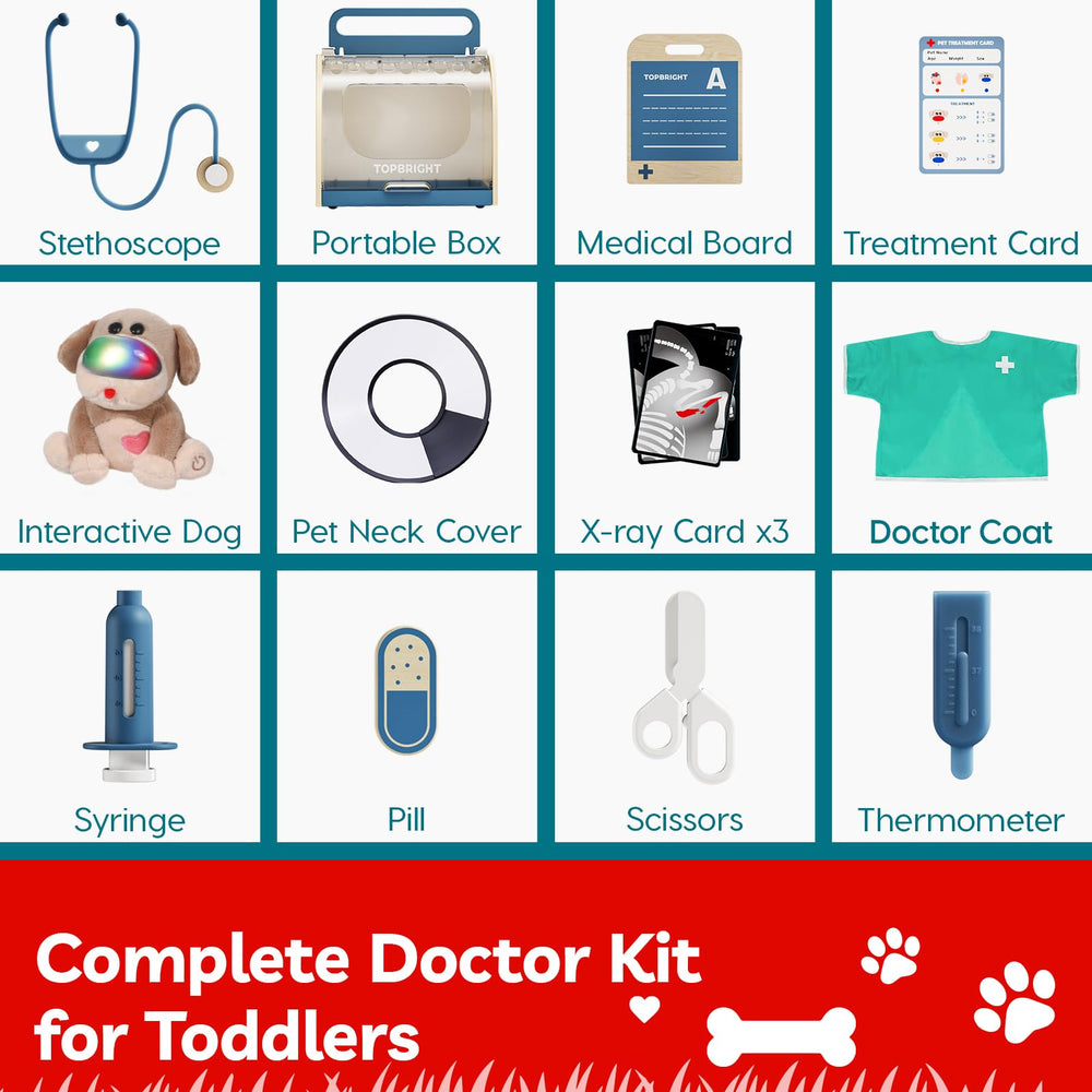 Travel-friendly TOP BRIGHT kit makes a great gift for budding little doctors.