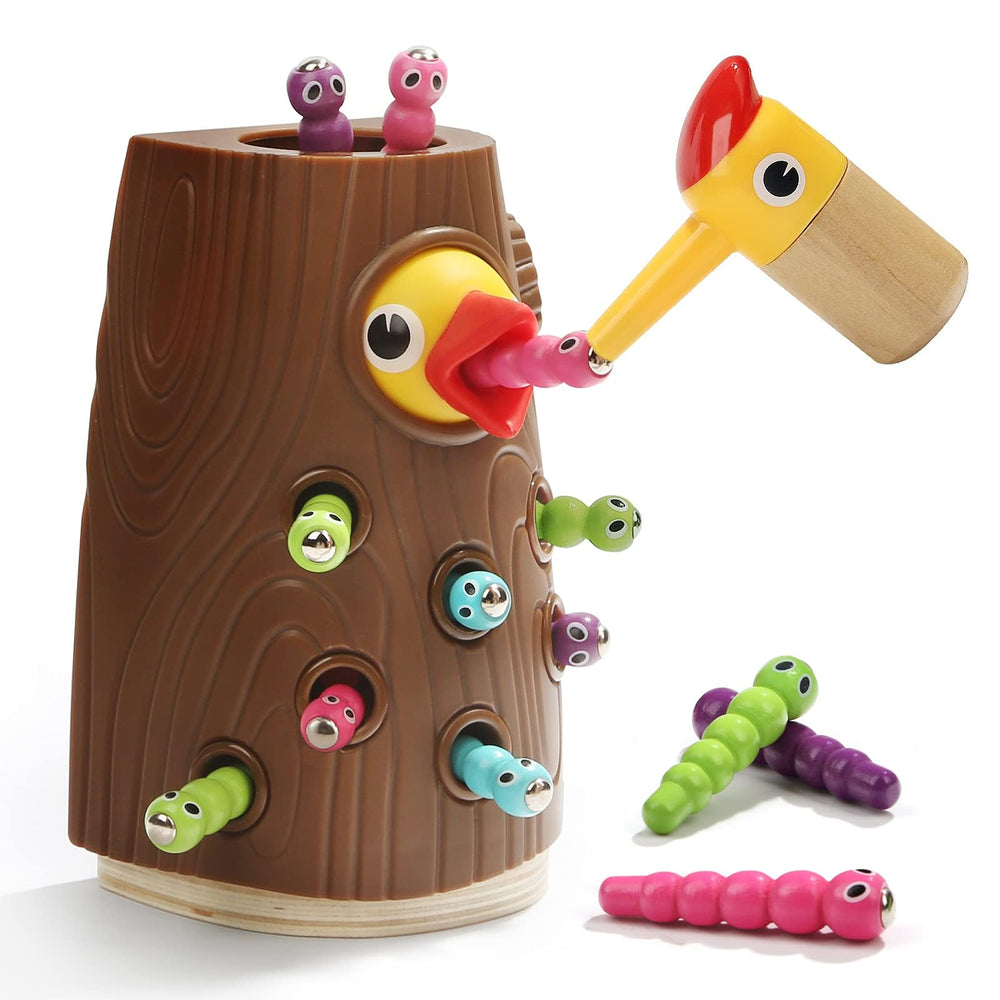 TOP BRIGHT magnetic bird feeding game closeup showing engaging play and fine motor use