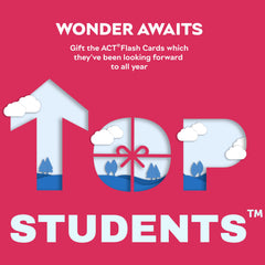 TOP STUDENTS ACT math flash cards cover key formulas for quick recall.