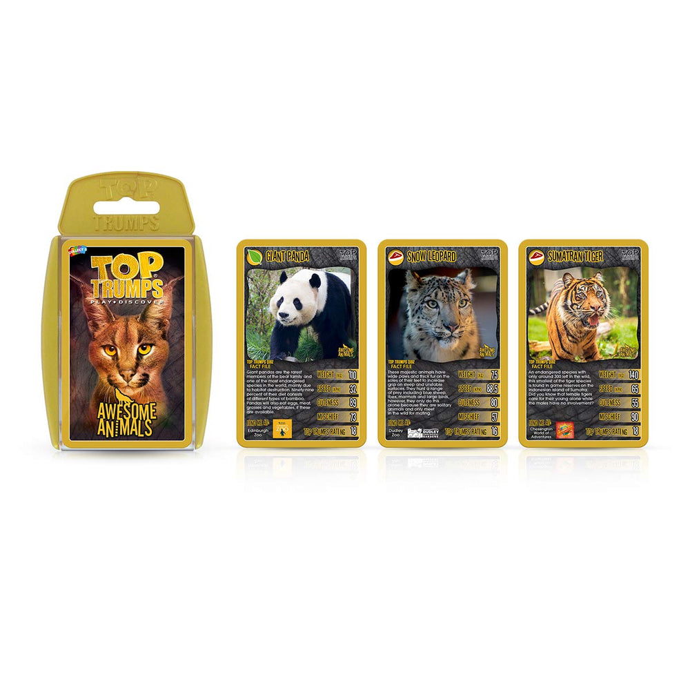 Top Trumps Awesome Animals family game night brings shared fun.