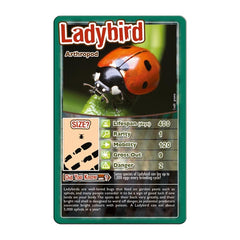 Top Trumps Bugs tarantula card – bold artwork and quick facts for play