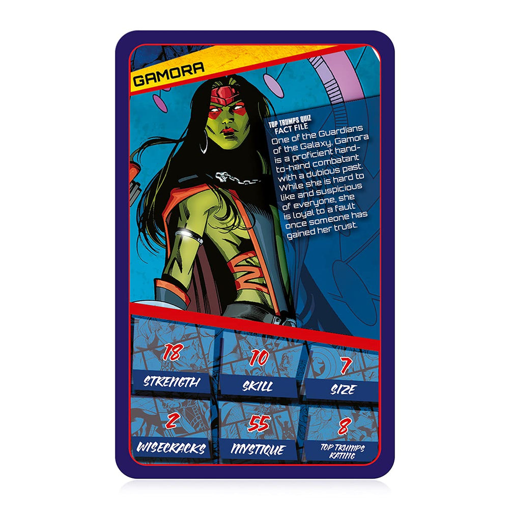Top Trumps Marvel Universe Specials Thanos card for epic strategy duels.
