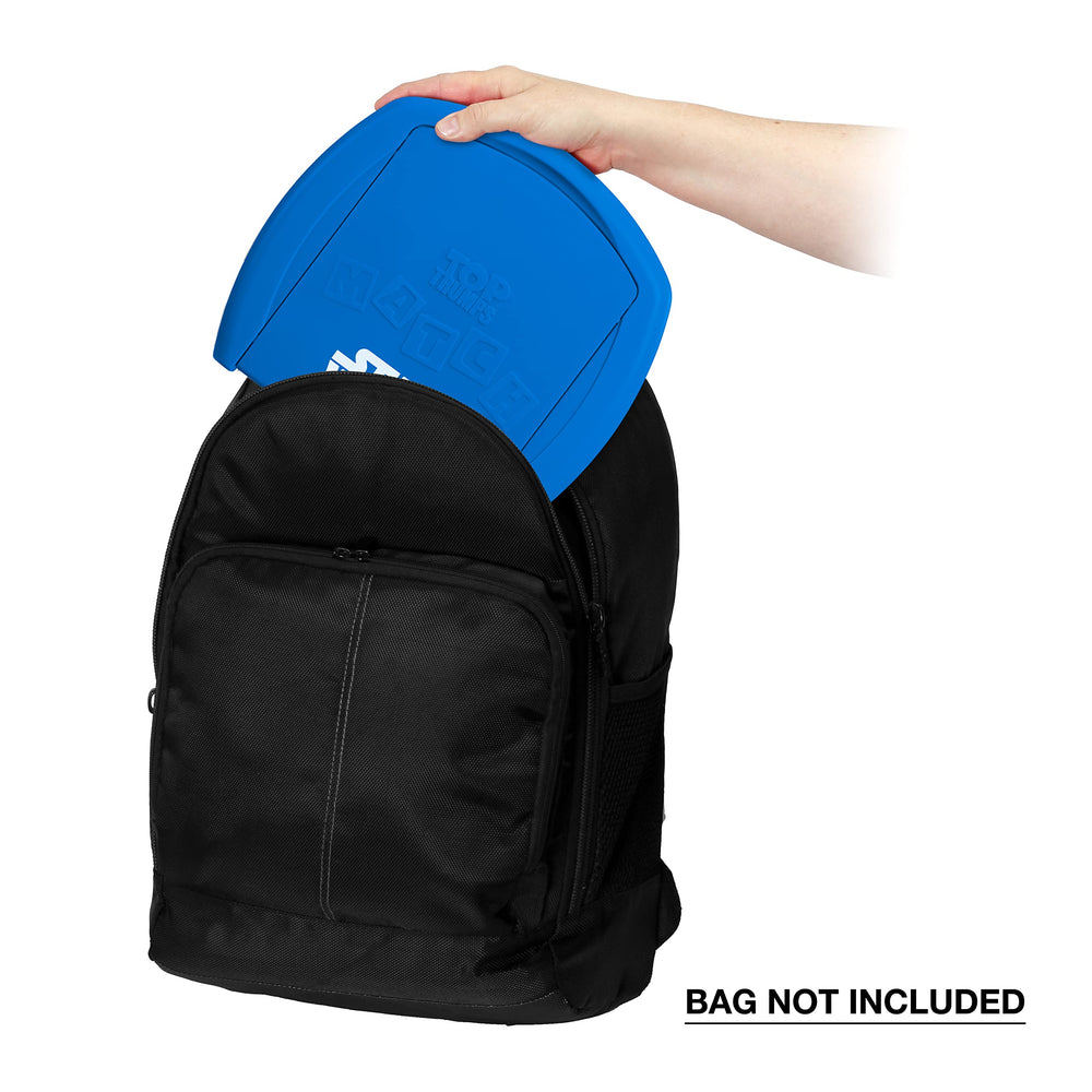 Self-contained carry case keeps Top Trumps Match game organized for on-the-go play.