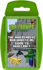 Top Trumps Minecraft card pack laid out for family game night—fun learning and quick thinking.