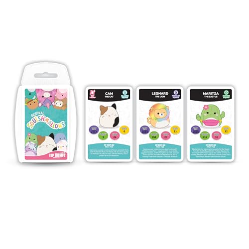 Top Trumps Squishmallows character cards with adorable figures for quick strategy rounds.