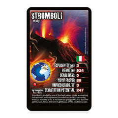 Top Trumps Volcanoes Stromboli card—friendly competition with fascinating facts.