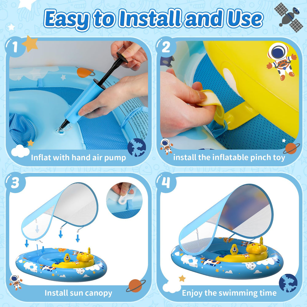 TOPCHASE portable baby pool float for beach, pool, and travel use.