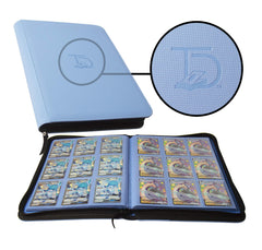 TopDeck blue binder exterior highlighting a stylish, accessible card storage solution.