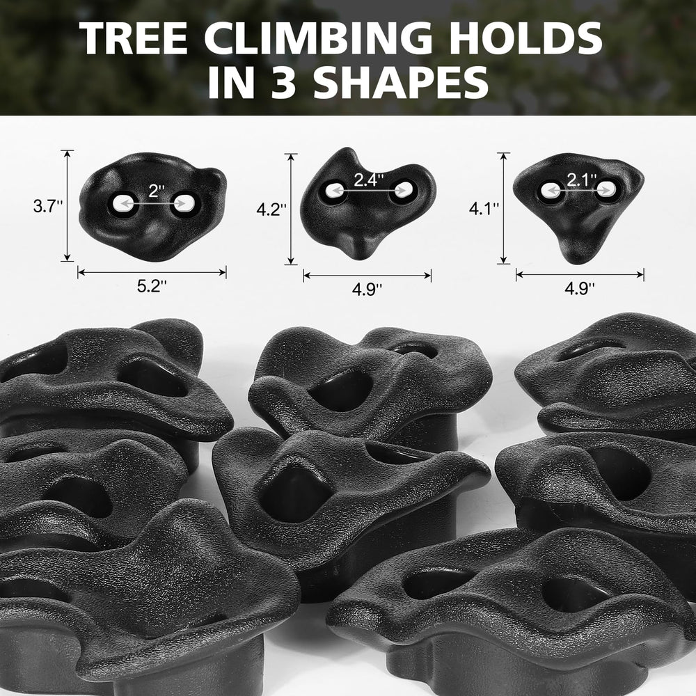 TOPNEW 230lbs weight-capacity holds support a wide range of climbers.