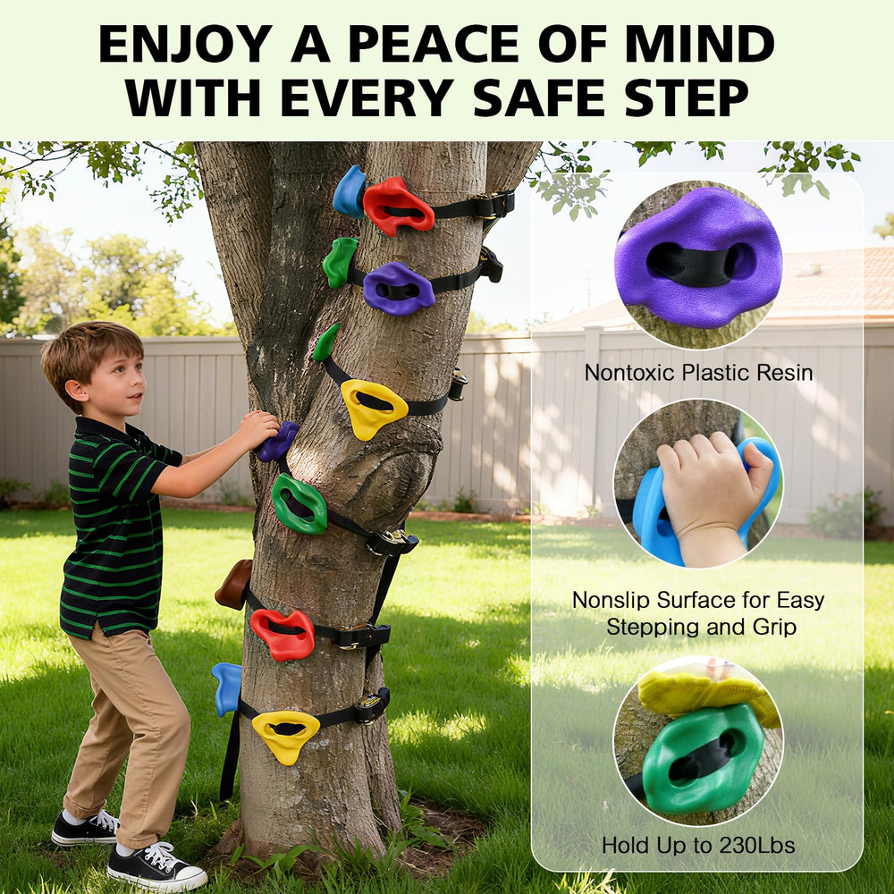 TOPNEW kids climbing on holds enjoying outdoor activity
