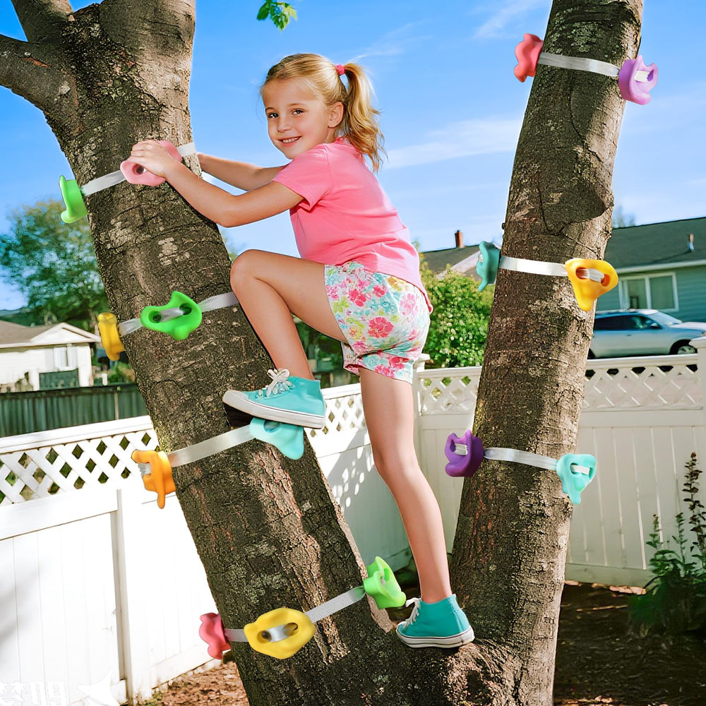 TOPNEW kids climbing scene showcasing family-friendly outdoor activity