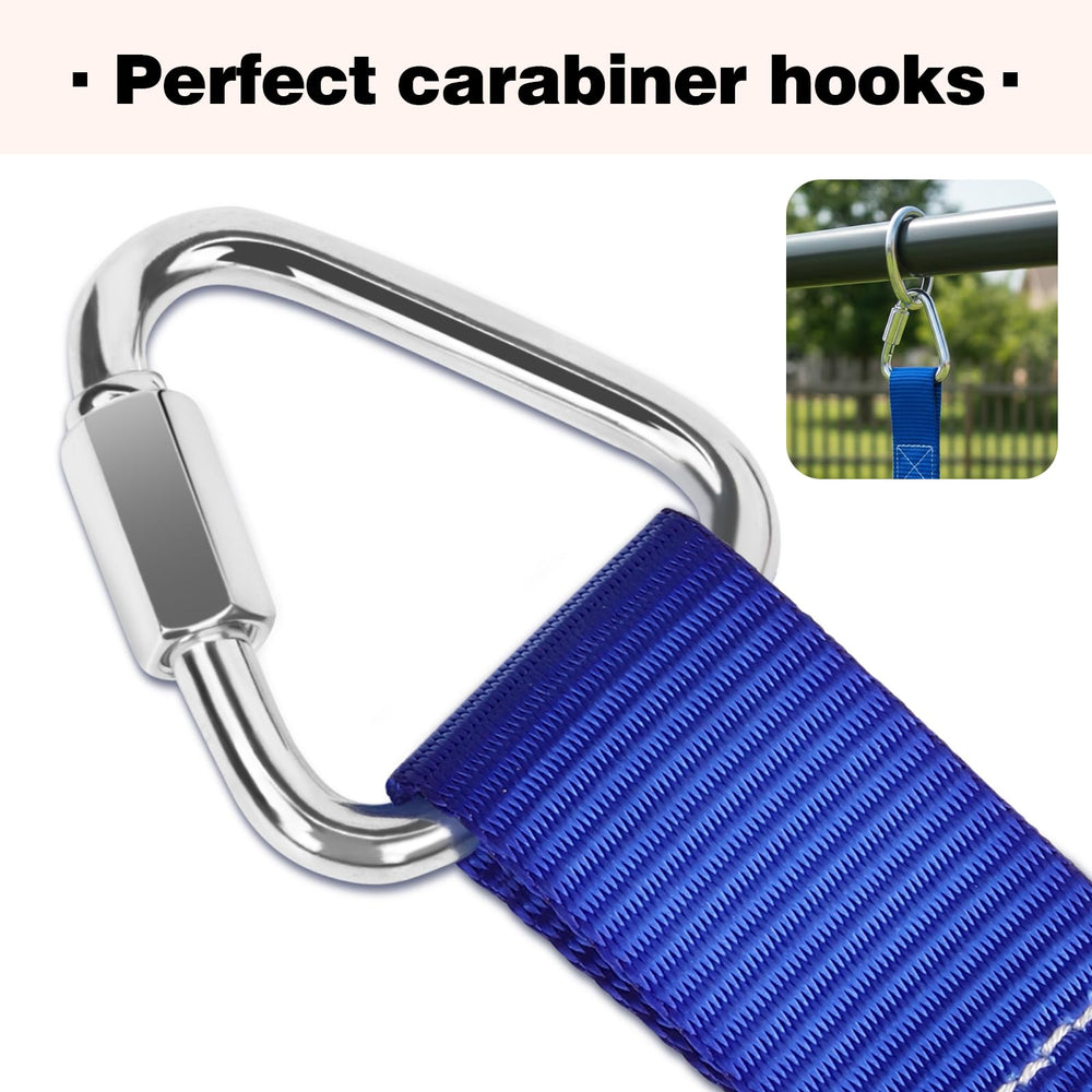 Vivid blue and orange colors attract kids to outdoor activity.