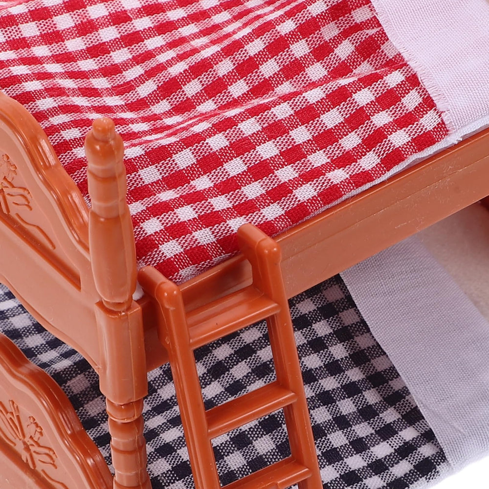 TOPPERFUN dollhouse bed accessory creates lifelike bedroom detail