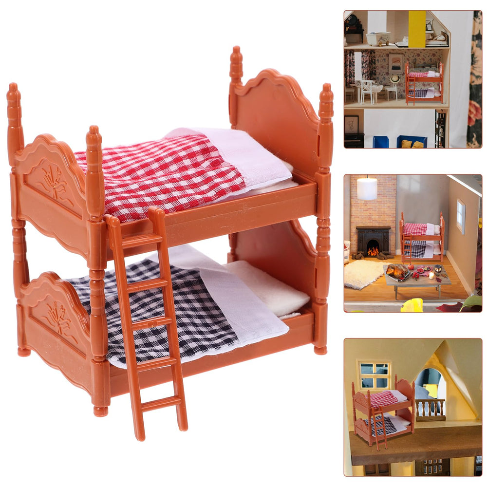 TOPPERFUN dollhouse bed for diorama scenes highlights scale and texture