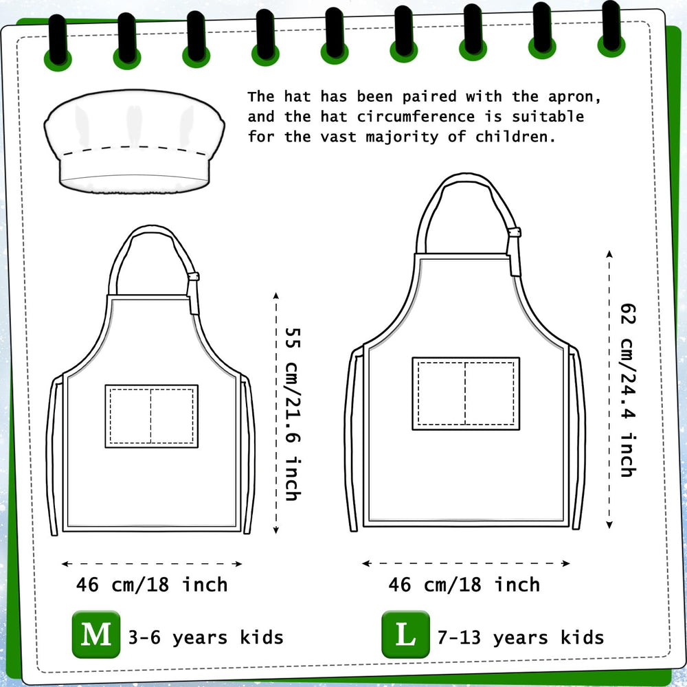 TopWays Kids Apron with adjustable neck strap for a customizable growing fit