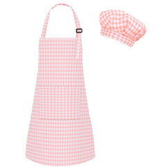 TopWays Kids Apron pink with front pockets for easy utensil storage during crafts