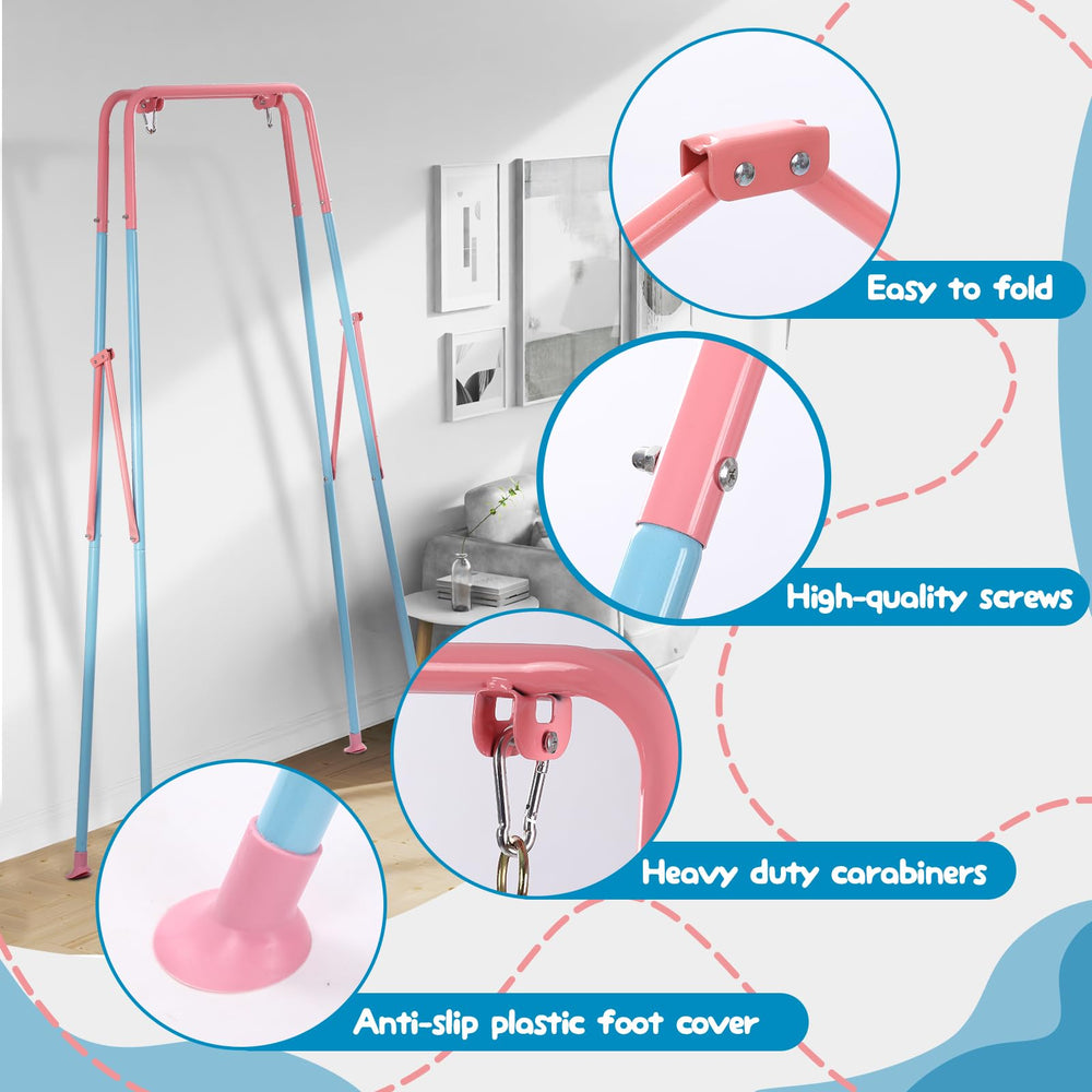 TOREVSIOR TALECO Gear toddler swing foldable design saves space when stored.