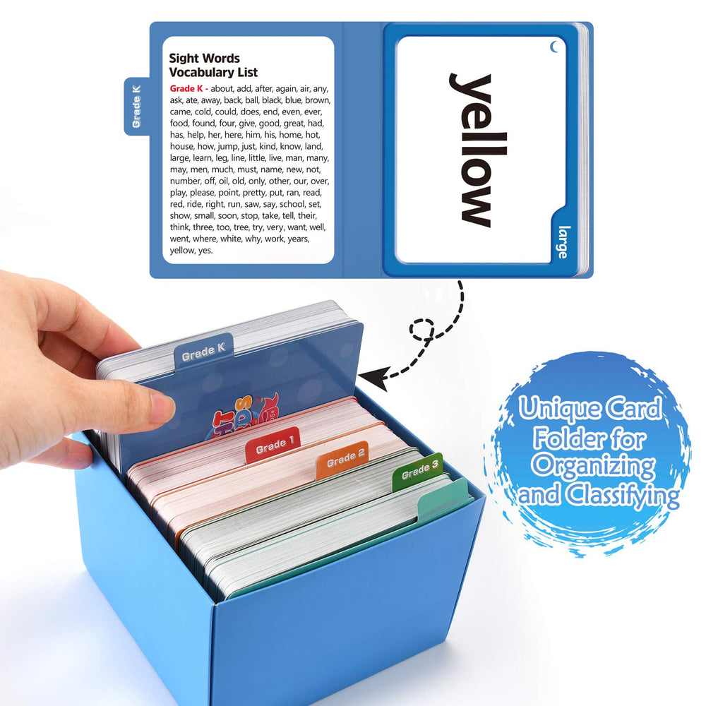Torlam 520 flash cards with rings allow easy reordering.