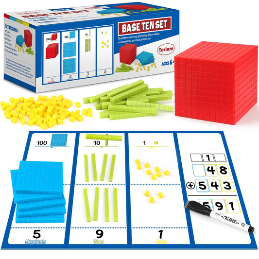 Torlam Base Ten 100 unit cubes for hands-on place value practice.