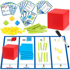 Torlam Base Ten Blocks ones cubes support hands-on counting for early learners.