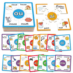Torlam phonics puzzle cards with bright illustrations for reading practice.