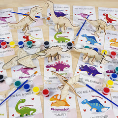 TORONTOKYO dino paint kit box for kid-friendly Valentine crafts and exchanges