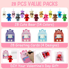 TORONTOKYO soft velvet bear keychains are kid-safe and durable