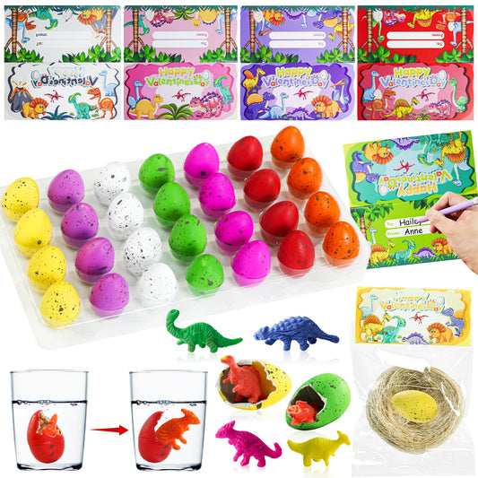 TORONTOKYO valentines dino cards in a 28-pack, ideal classroom exchanges and party favors.
