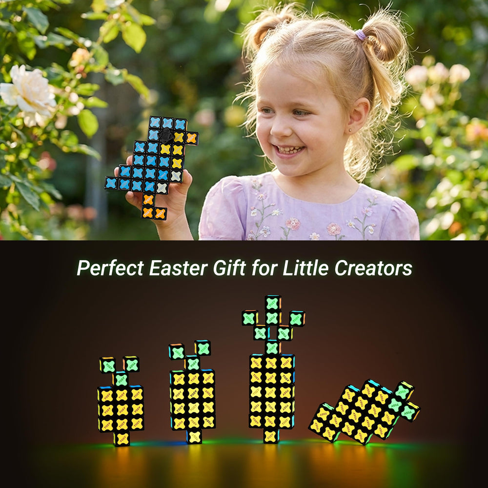 TOSY Magnet Cube 2x2 includes UV flashlight for glowing block highlights.