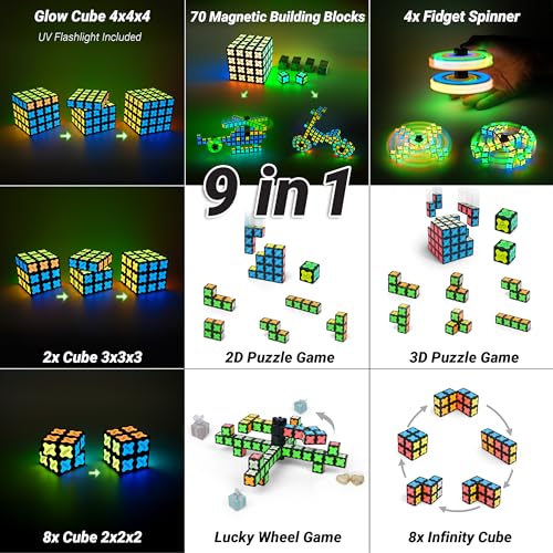 TOSY Magnet Cube 4x4 transformable fidget spinner mode for tactile play