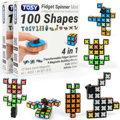 TOSY Magnet Fidget Spinner Mini with eight blocks for versatile focus