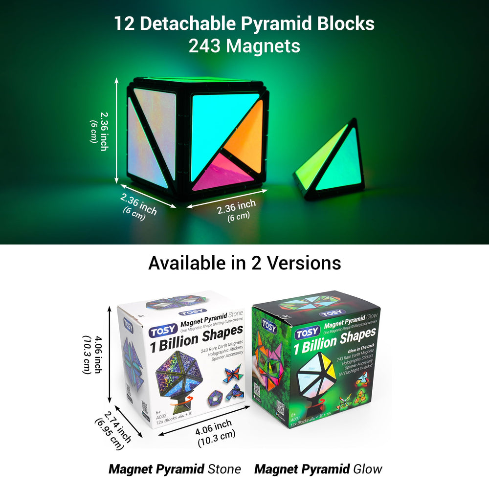 TOSY Magnet Pyramid Stone smooth surface prevents snags during long play sessions.