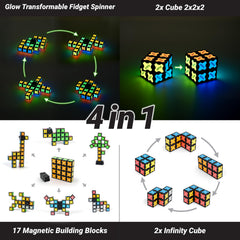 TOSY Magnet Spinner Glow sensory toy supports hands on STEM learning.