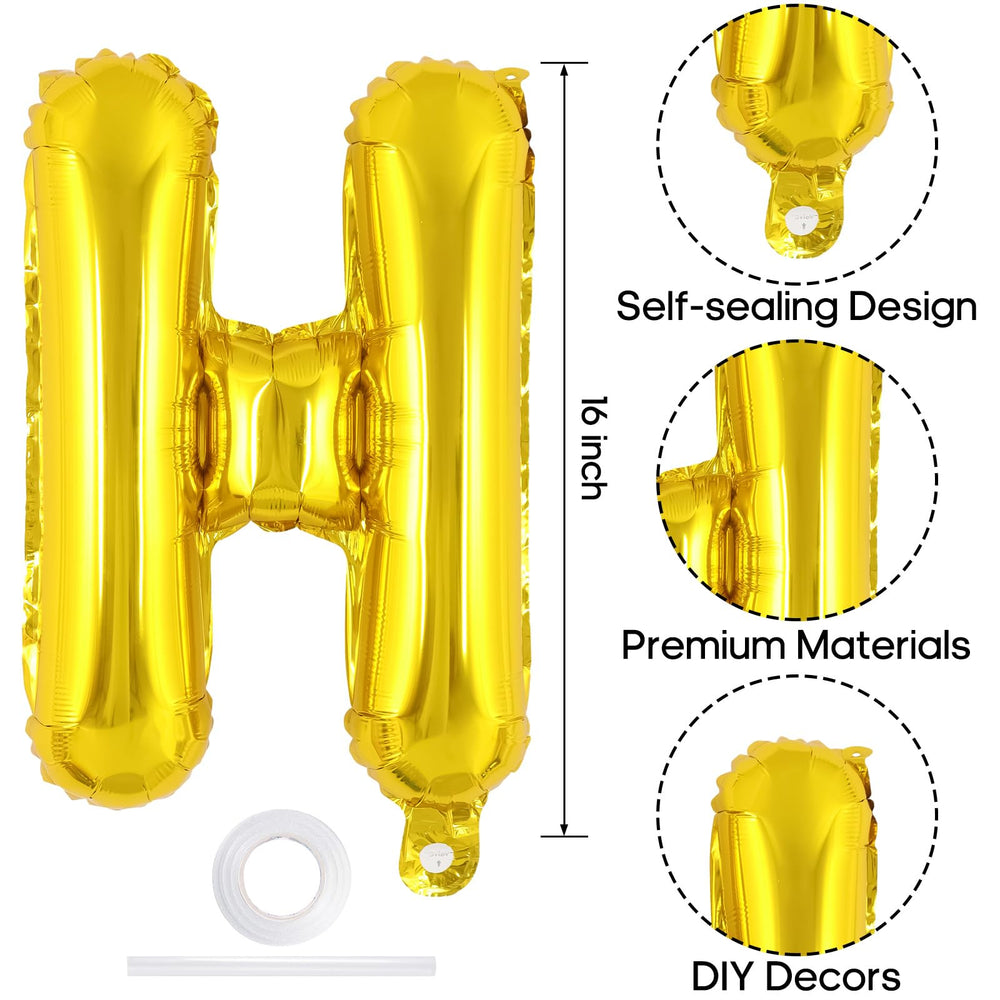 TOTAFAM shiny gold foil balloons shine under party lighting.