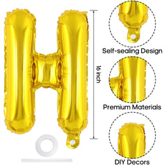 TOTAFAM shiny gold foil balloons shine under party lighting.