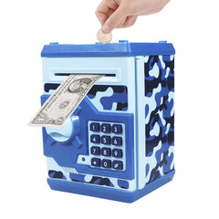 Totola Piggy Bank electronic mini ATM camouflage, engaging kids in saving.
