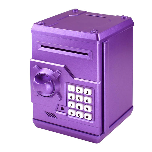 Totola piggy bank mini ATM accepting cash for kids' savings.
