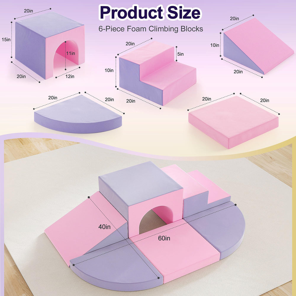 TOTPLAY foam climbing blocks stairs support toddlers climbing with soft landing.