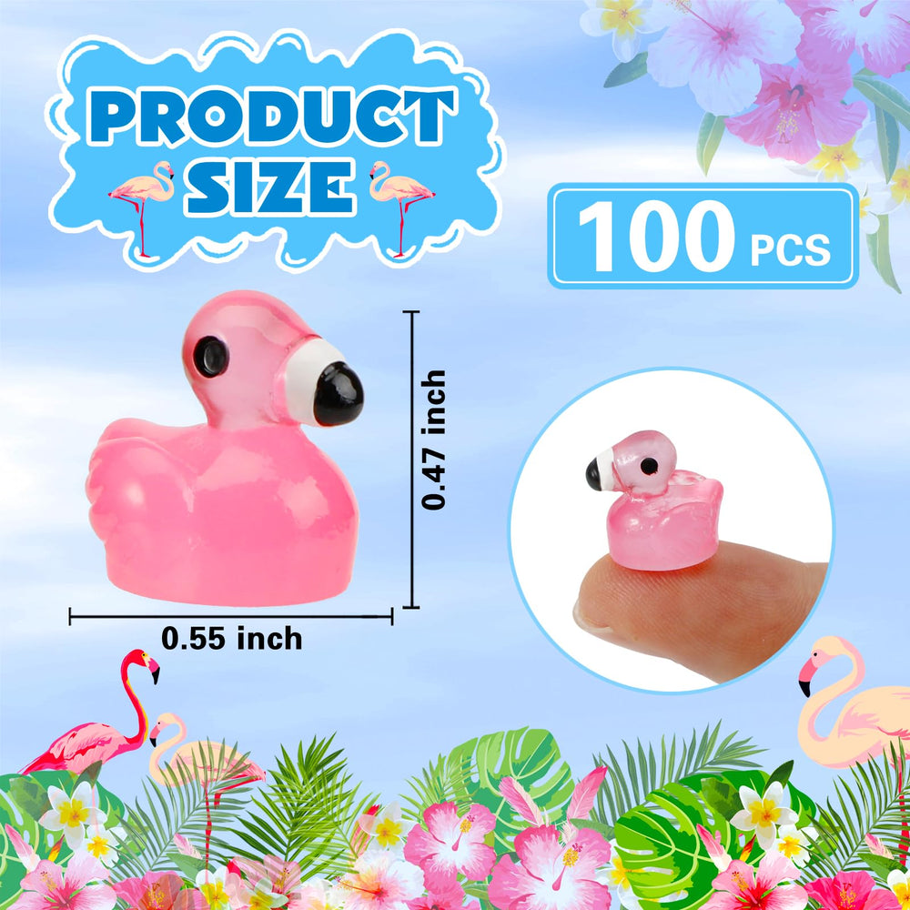 Touch Top pink flamingos fit dollhouses, fairy gardens, and terrariums