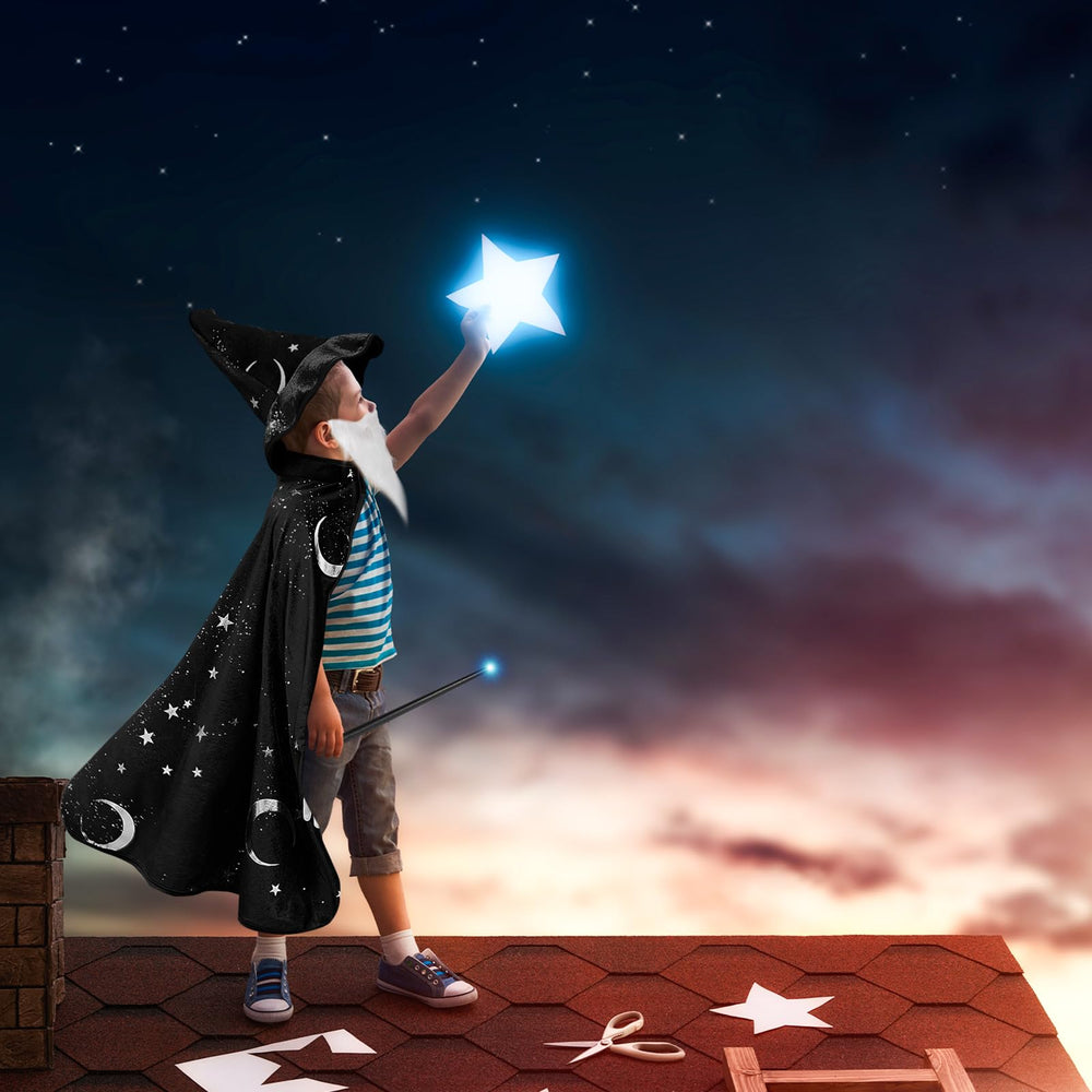 Toulite starry velvet collar, safe and comfy for preschool dress-up.
