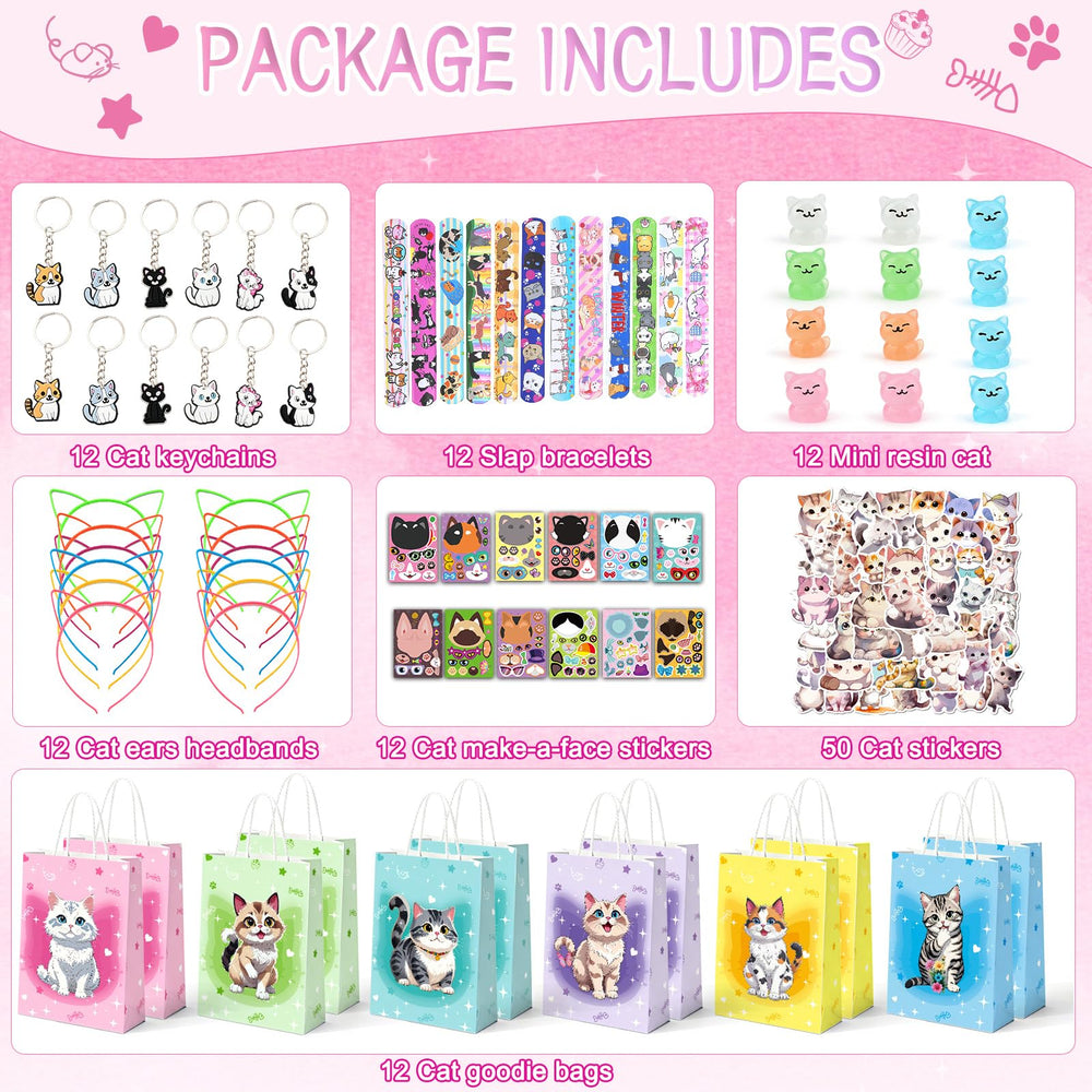 TOUPONS cat goodie bags showcase bright colors, ideal for handing out treats at celebrations