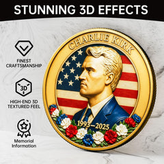Touzanious Charlie Kirk coin inscription focus, a thoughtful option for gifting to supporters.