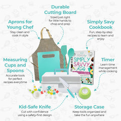 TOVLA JR Kids Real Cooking Set includes spatula for easy, mess-minimizing cooking.
