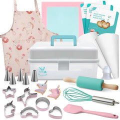 Tovla Jr unicorn baking set storage case keeps tools organized and ready