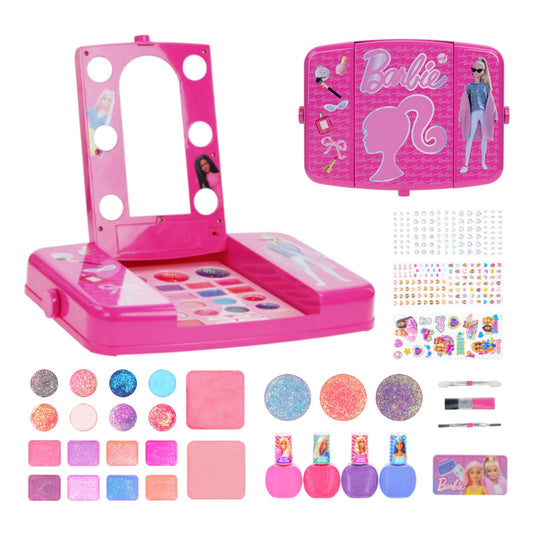 Townley Girl Barbie Beauty Vanity Set with light-up mirror for sparkling playtime