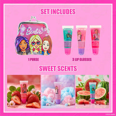 Townley Girl Barbie Juicy Tube cotton candy gloss close-up.