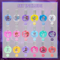 Townley Girl Disney Frozen 2 glitter pink nail polish bottle for colorful pretend manicures.